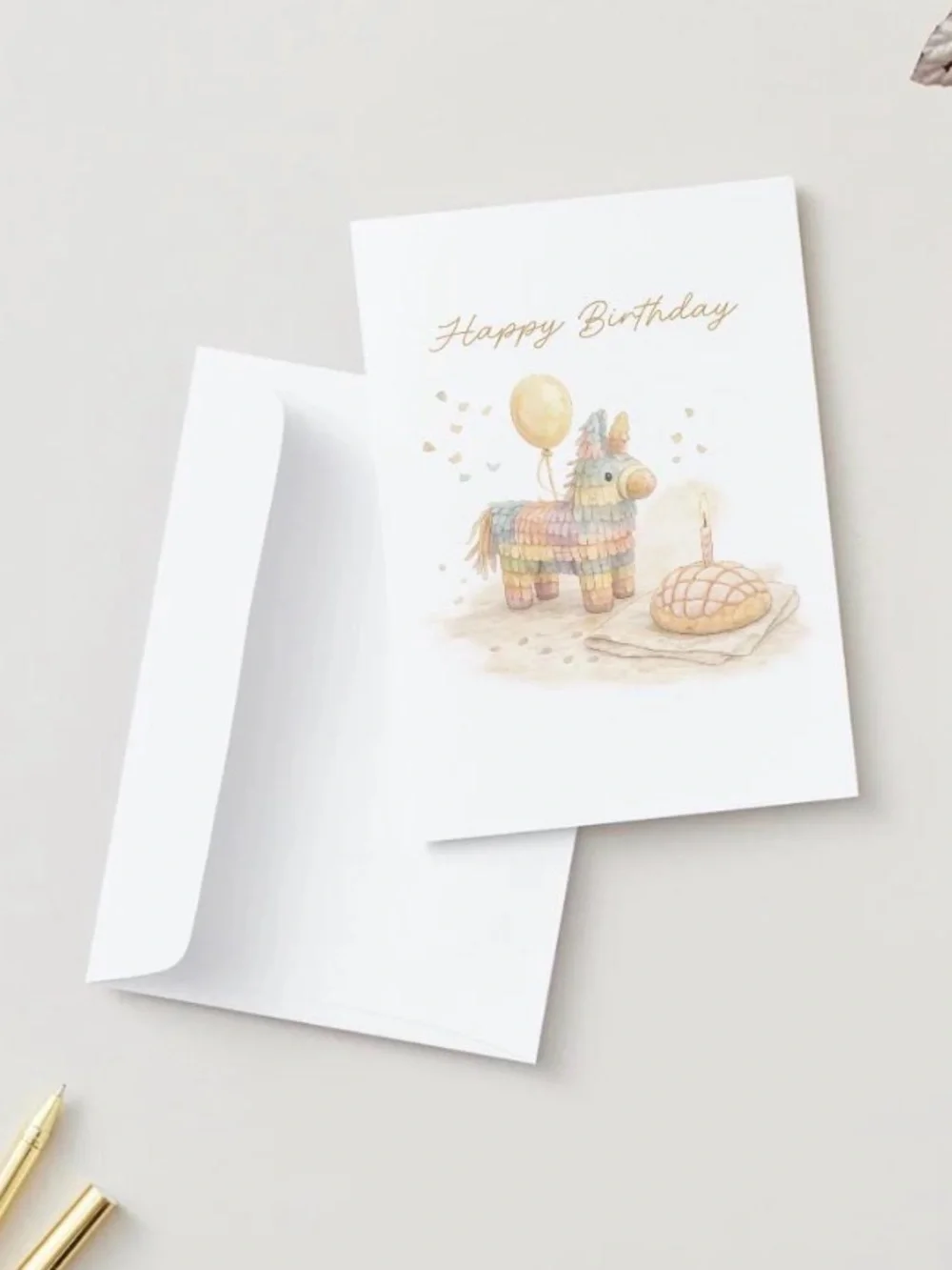 *BEST SELLER** Happy Birthday Piñata and Concha Greeting Card